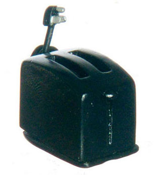 Dollhouse Miniature Toaster, Black, 2Pc